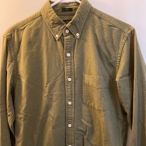 J. Crew Bench Green Tonal Brushed Oxford